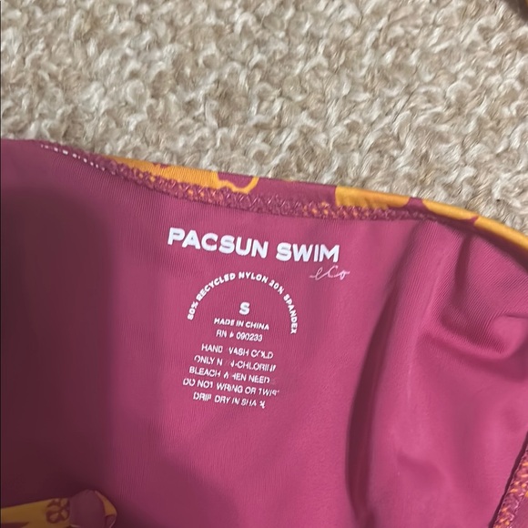 PacSun Pink and Orange Floral Bikini - Picture 5 of 5